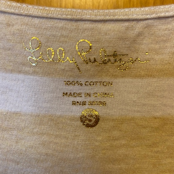 LILY PULITZER TIDELINE  TAN/WHITE RACERBACK MINI - Picture 4 of 11